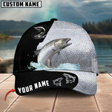 Maxcorners Personalized Salmon Fishing Classic 3D Cap