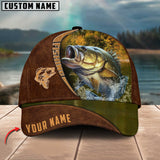 Maxcorners Personalized Large Mouth Bass Brown Classic 3D Cap