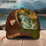 Maxcorners Personalized Crappie Brown Classic 3D Cap