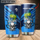 Maxcorners Mahi-mahi Fishing Skull Art Tumbler Customize Name