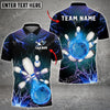 Maxcorners Thunder Lightning Bowling And Pins Personalized Name 3D, Team Name Unisex Shirt ( 4 Colors )