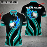 Max Corner Customized Name Premium Golf Flame Ball Multicolor Sport Jersey Pattern Custom 3D Polo Shirt