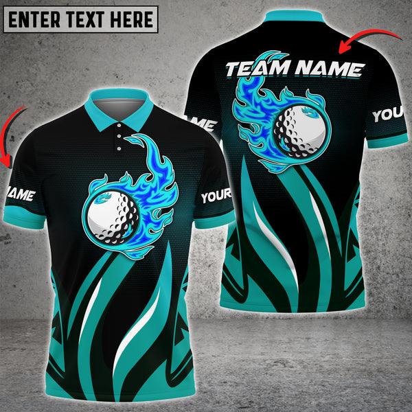 Max Corner Customized Name Premium Golf Flame Ball Multicolor Sport Jersey Pattern Custom 3D Polo Shirt