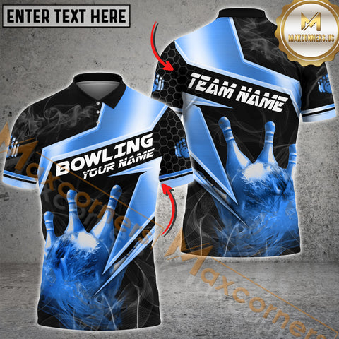 Maxcorners Premium Bowling Jersey Multicolor Options Customized Name, Team Name 3D Shirt