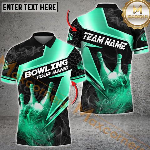 Maxcorners Premium Bowling Jersey Multicolor Options Customized Name, Team Name 3D Shirt