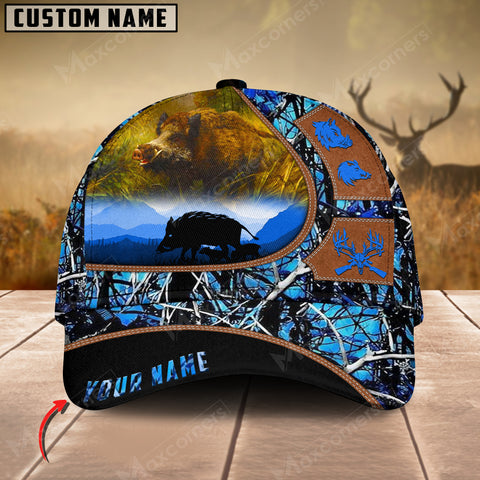 Maxcorners Boar Leather Pattern Art Hunting Personalized Cap 3D Multicolored