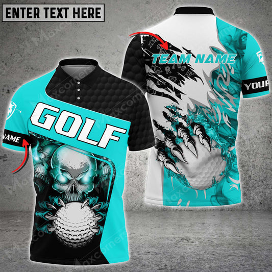 Max Corner Customized Name Epic Skull Golf Ball Multicolor Sport Jersey Pattern Custom 3D Polo Shirt