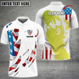Max Corner Customized Name Cracked US Flag Art Golf Lover Multicolor Sport Jersey Pattern Custom 3D Polo Shirt