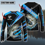 Maxcorners Striped Bass Fishing Blue Water Pro Sport Jersey Sun Protection Personalized Name, Team Name Long Sleeve Shirt