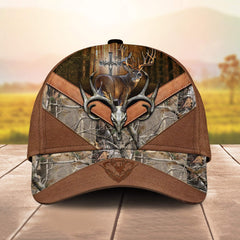 Maxcorners Cross Deer Hunting X-Leather Personalized Hats 3D Multicolored