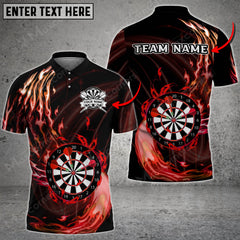 Maxcorners Darts High Flame Patten Color Options Personalized Name, Team Name Unisex 3D Shirt
