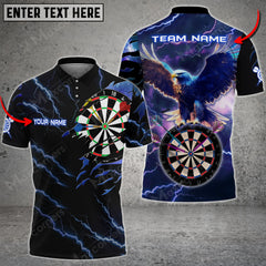 Maxcorners Darts Eagle Rising Lightning Color Options Personalized Name, Team Name Unisex 3D Shirt