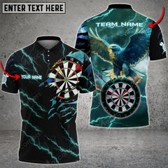 Maxcorners Darts Eagle Rising Lightning Color Options Personalized Name, Team Name Unisex 3D Shirt