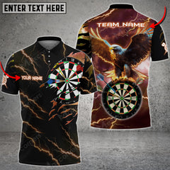 Maxcorners Darts Eagle Rising Lightning Color Options Personalized Name, Team Name Unisex 3D Shirt