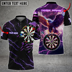 Maxcorners Darts Eagle Rising Lightning Color Options Personalized Name, Team Name Unisex 3D Shirt