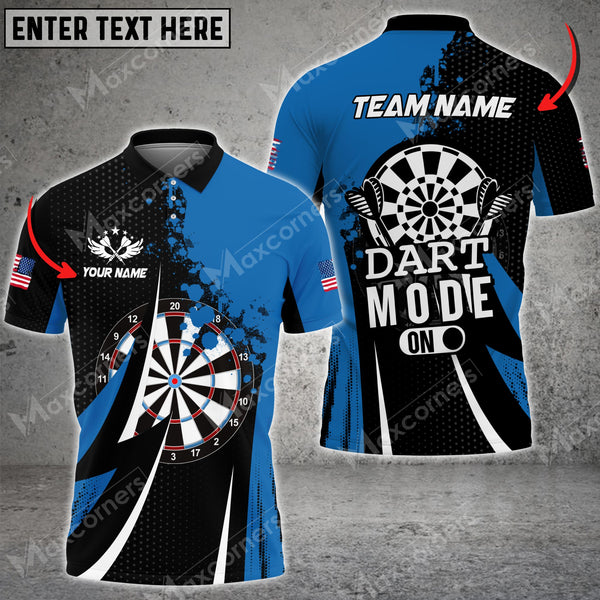 Maxcorners Darts Mode On Sport Jersey Pattern Color Options Personalized Name, Team Name Unisex 3D Shirt