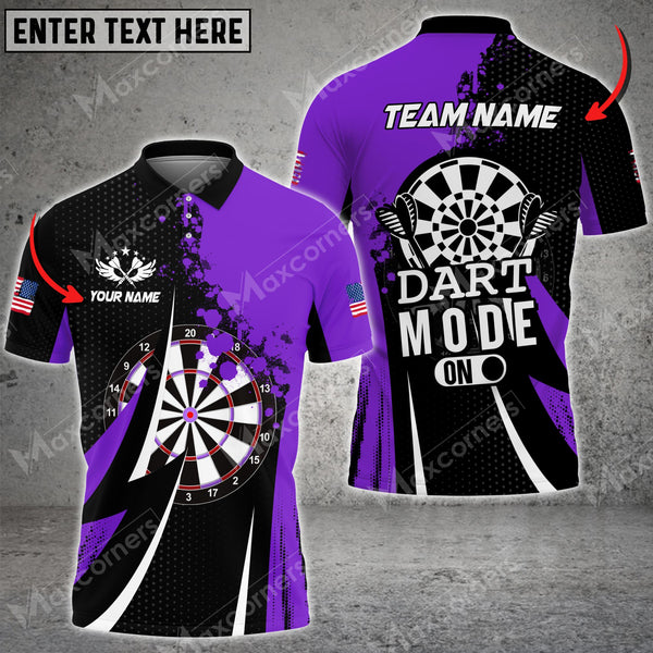 Maxcorners Darts Mode On Sport Jersey Pattern Color Options Personalized Name, Team Name Unisex 3D Shirt