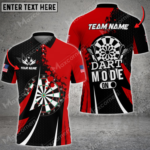 Maxcorners Darts Mode On Sport Jersey Pattern Color Options Personalized Name, Team Name Unisex 3D Shirt