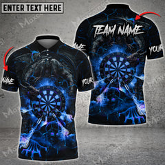 Maxcorners Darts Ghost Reaper Dartboard Pattern Color Options Personalized Name, Team Name Unisex 3D Shirt