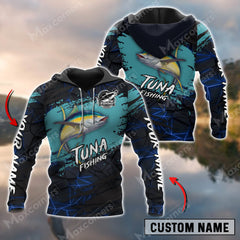Max Corners Tuna Fishing Sport Jersey Navy Personalized Name Combo Hoodie & Sweatpant