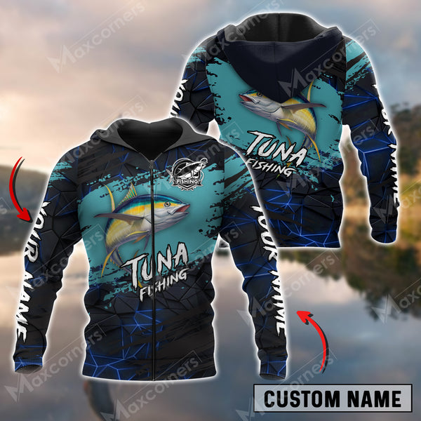 Max Corners Tuna Fishing Sport Jersey Navy Personalized Name Combo Hoodie & Sweatpant