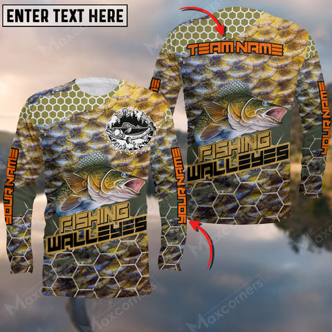 Maxcorners Walleyes Sport Jersey Personalized Name And Team Name Long Sweat Shirt