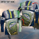 Maxcorners Tuna Fishing Camo Fish Skin Sport Jersey Personalized Name And Team Name Long Sweat Shirt