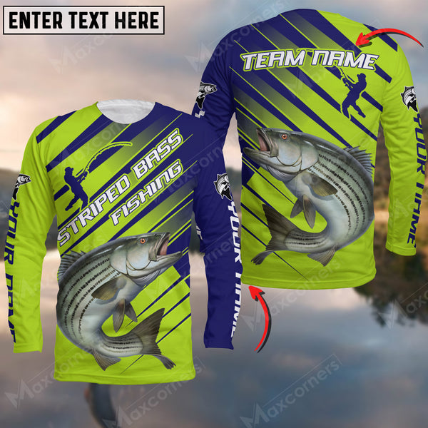 Maxcorners Striped Bass Fishing Tournament, Striped Bass Fishing Jerseys Personalized Name And Team Name Long Sweat Shirt