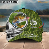 Maxcorners Personalized Classic Solid Pattern Fishing Classic 3D Cap ( Large Mouth Bass, Walleye, Stripped Bass, Trout Fish, Catfish, Crappie, Salmon, Pike )