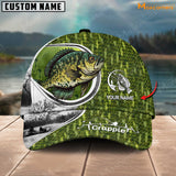 Maxcorners Personalized Classic Solid Pattern Fishing Classic 3D Cap ( Large Mouth Bass, Walleye, Stripped Bass, Trout Fish, Catfish, Crappie, Salmon, Pike )