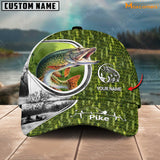 Maxcorners Personalized Classic Solid Pattern Fishing Classic 3D Cap ( Large Mouth Bass, Walleye, Stripped Bass, Trout Fish, Catfish, Crappie, Salmon, Pike )