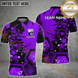 Maxcorners Ball 8 Pool Hexagon Pattern Billiard Jersey Multicolor Option Customized Name 3D Shirt (6 Colors)