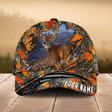 Maxcorners Deer Hunting US Flag Cranked Pattern Personalized Cap 3D Multicolored