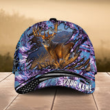 Maxcorners Deer Hunting US Flag Cranked Pattern Personalized Cap 3D Multicolored