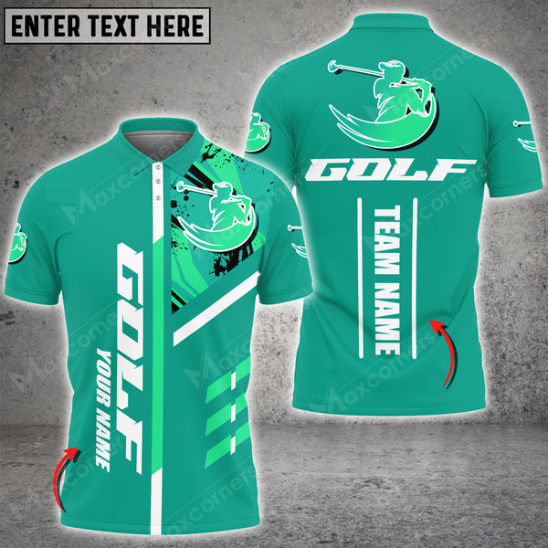 Maxcorners Golf Sport Jersey Line Pattern Customized Name And Team Name 3D Shirt