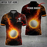 Max Corner Customized Name Flame Golf Pattern Multicolor Sport Jersey Pattern Custom 3D Polo Shirt