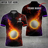 Max Corner Customized Name Flame Golf Pattern Multicolor Sport Jersey Pattern Custom 3D Polo Shirt