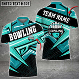 Max Corner Bowling and Pins Graffity Pattern Multicolored Bowling jerseys Custom Name And Team 3D Polo Shirt