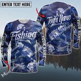 Maxcorners Striped Bass Fishing Skull And Water Blue Thunder Lightning Premium Pattern Sport Jersey Personalized Name And Team Name Long Sweat Shirt