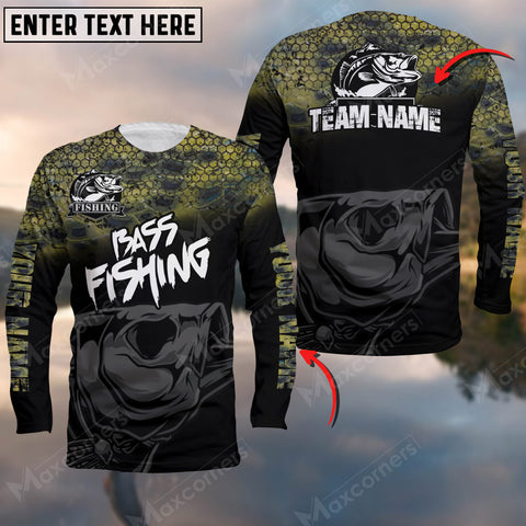 Max Corner Bass Personalized Fishing Skeleton Sport Jersey Style 3D Long Sleeve Shirt