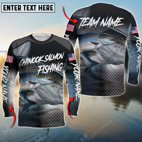 Max Corner Chincook Personalized Fishing Water Flow 3D Long Sleeve Shirt