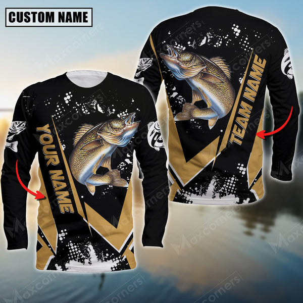 Maxcorners Walleyes Fishing Declare War Premium Sport Jersey Personalized Name And Team Name Long Sweat Shirt