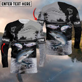 Maxcorners Chinook Fishing Skin Fishing Pattern Cracked Art Sport Jersey Personalized Name And Team Name Long Sweat Shirt