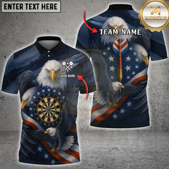 Maxcorners Dartboard Eagle USA Flag Multioptions Customized Name, Team Name 3D Shirts