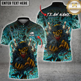 Maxcorners Skull Old School Death Metal Bands Bowling Multioptions Customized Name, Team Name 3D Shirt (4 Colors)