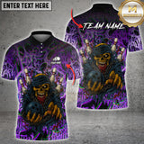 Maxcorners Skull Old School Death Metal Bands Bowling Multioptions Customized Name, Team Name 3D Shirt (4 Colors)