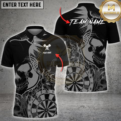 Maxcorners Dartboard Skull Jersry Multioptions Customized Name, Team Name 3D Shirts
