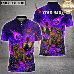 Maxcorners Bowling Inferno Spinosaurus Strike Multioptions Customized Name, Team Name 3D Shirt (5 Colors)