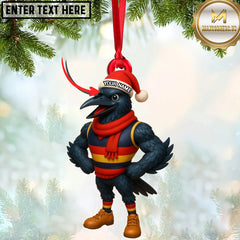 Maxcorners Personalized AFL Rugby Mascot Character Christmas 3D Ornament, Custom Holiday Tree Decor, Perfect Gift for Hunter