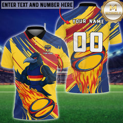 Maxcorners AFL Rugby Adelaide Crows Mascot Multioptions Customized Name, Team Name 3D Shirts